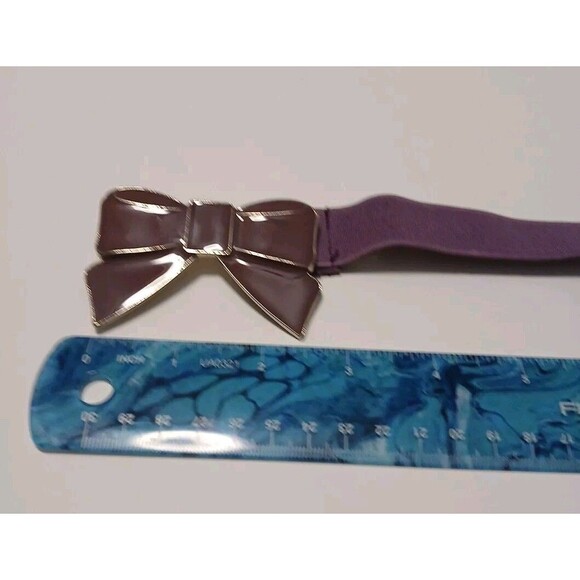 Purple Bow Metal Buckle Belt Size Medium - Picture 3 of 9